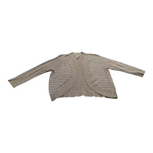 Dana Buchman Open Front Cardigan Beige XL